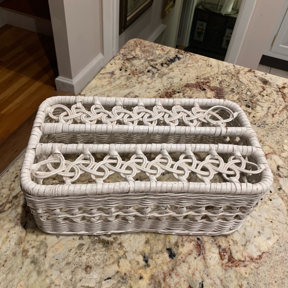 Vintage Wicker Tissue box cover